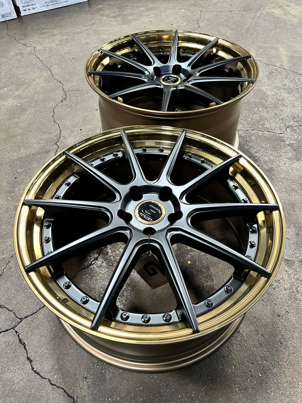 New 20x8.5 ET30 20x10 ET40 G Forged GF02 (4 wheel) 5x112 Bronze Black