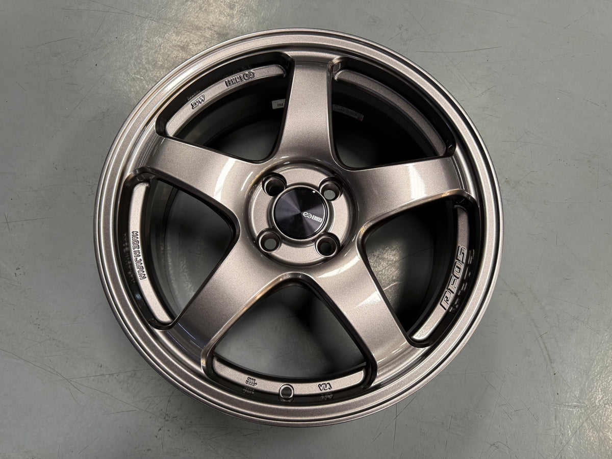 Enkei Racing PF05 17x7 ET45 4x100 Dark Silver Flow Formed Wheels (Set of 4)