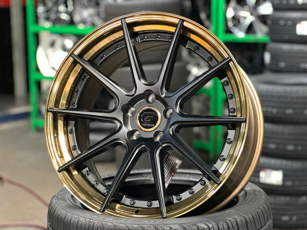 New 20x8.5 ET30 20x10 ET40 G Forged GF02 (4 wheel) 5x112 Bronze Black