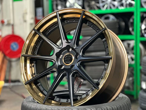 New 20x8.5 ET30 20x10 ET40 G Forged GF02 (4 wheel) 5x112 Bronze Black