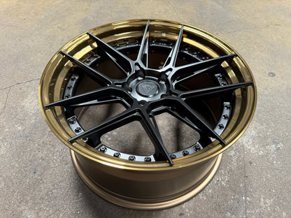 New 20x8.5 ET33 20x10 ET40 Vogue Wheel X01 (4 wheel) 5x120 Black Gold