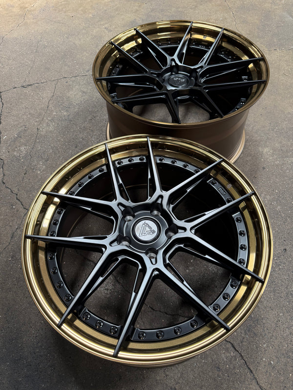 New 20x8.5 ET33 20x10 ET40 Vogue Wheel X01 (4 wheel) 5x120 Black Gold