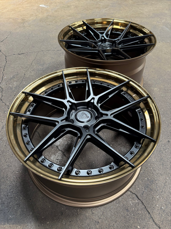 New 20x8.5 ET33 20x10 ET40 Vogue Wheel X01 (4 wheel) 5x120 Black Gold