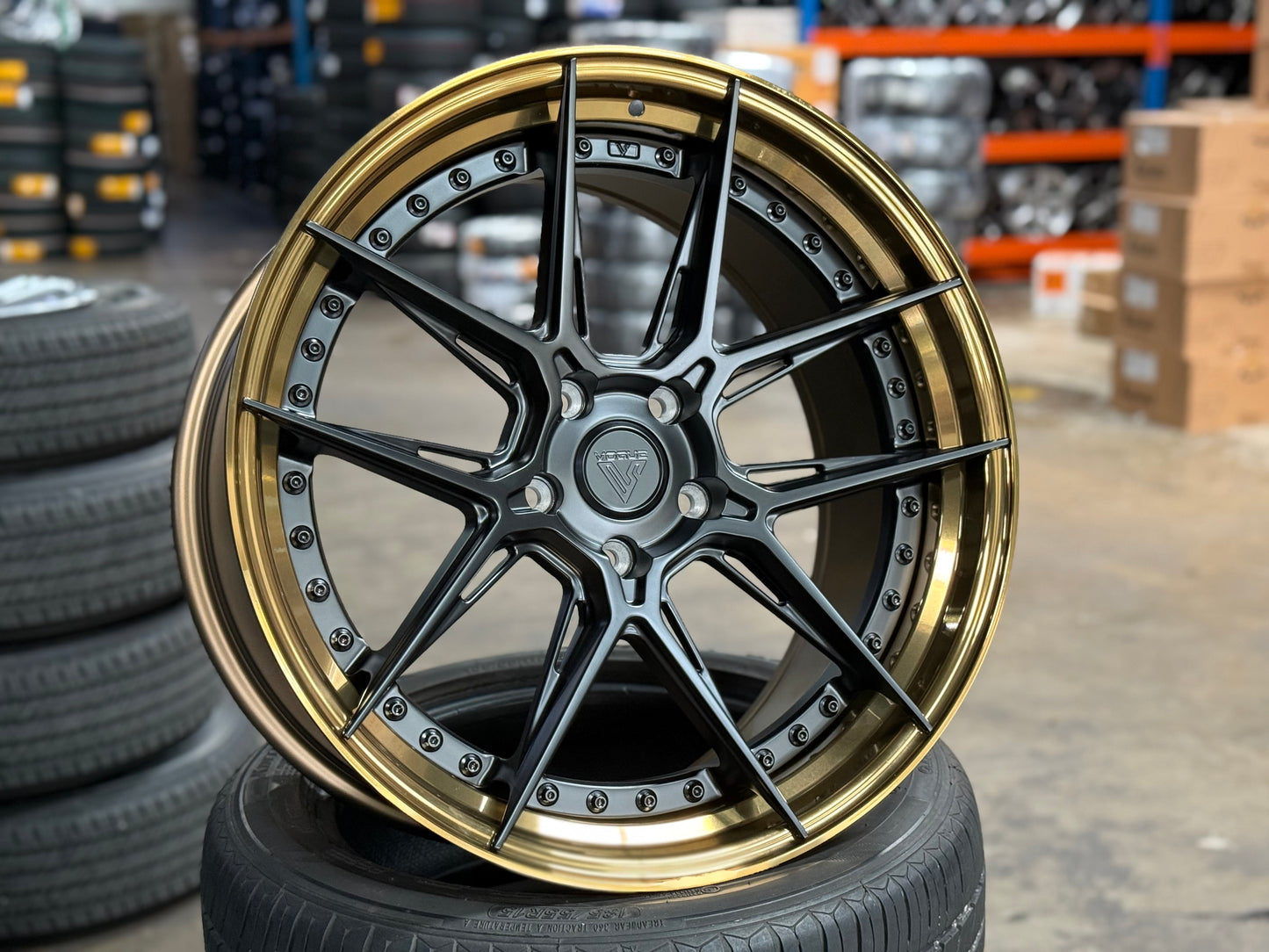 [Bundle] 20x10 ET40 Vogue Wheel X01 (2 wheel) 5x120 Black Gold