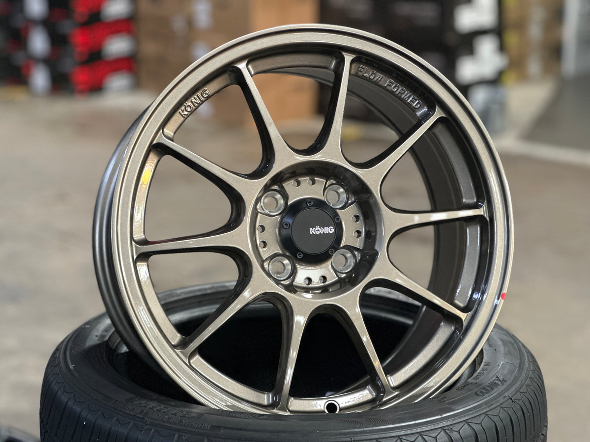 New 16X7.5 ET38 Konig Dekagram Rim (4 wheel) Bronze 4X100