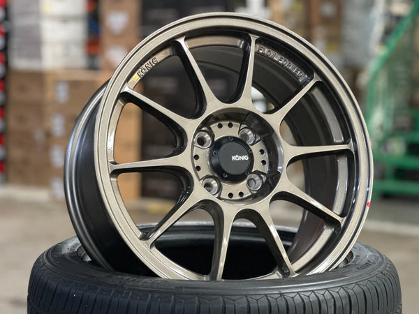 New 16X7.5 ET38 Konig Dekagram Rim (4 wheel) Bronze 4X100