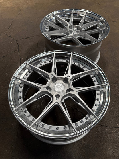 New 20x8.5 ET33 20x10 ET40 Vogue Wheel X01 (4 wheel) 5x120 Silver