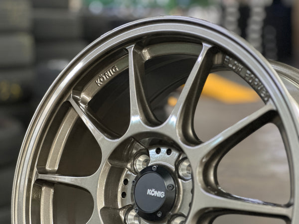 New 16X7.5 ET38 Konig Dekagram Rim (4 wheel) Bronze 4X100