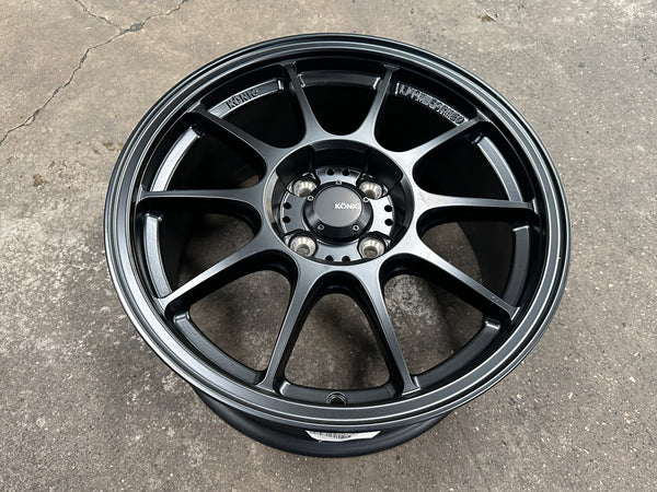 New 16X7.5 ET38 Konig Dekagram Rim (4 wheel) Matt Black 4X100