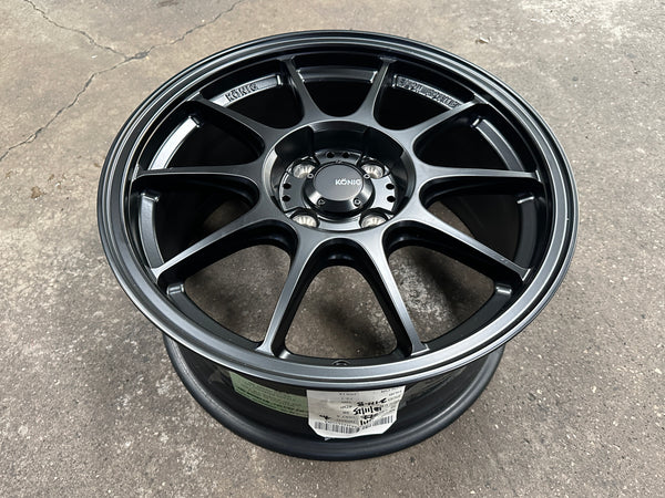New 16X7.5 ET38 Konig Dekagram Rim (4 wheel) Matt Black 4X100