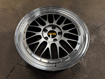 NEW 18X8 ET42 AOW LM Flow Formed Rim (4 Wheel) Hyper Black Polished Lip 5X112