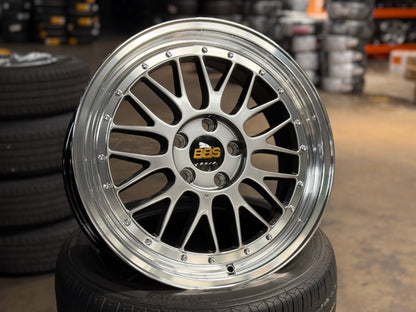NEW 18X8 ET42 AOW LM Flow Formed Rim (4 Wheel) Hyper Black Polished Lip 5X112