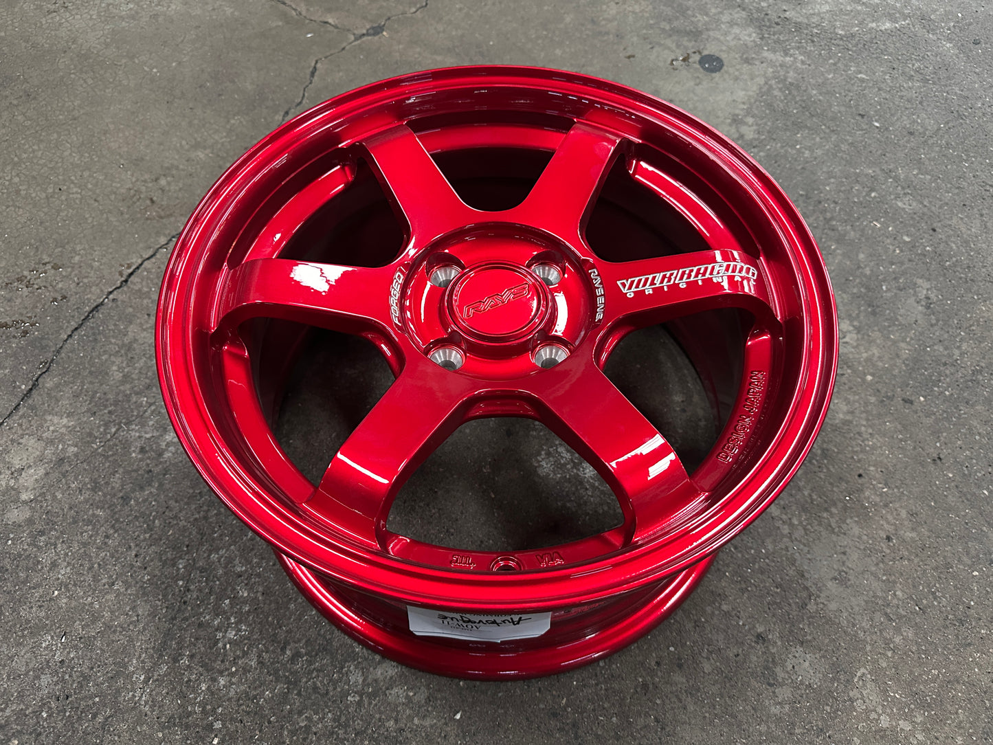 New 15X7 ET35 AOW TE37 SONIC Rim (4 wheel) Red 4X100