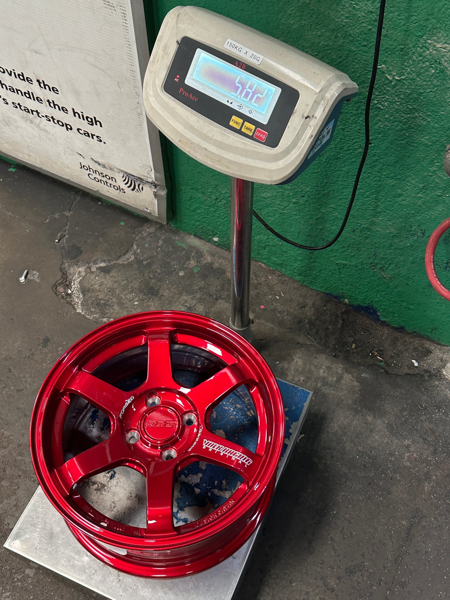 New 15X7 ET35 AOW TE37 SONIC Rim (4 wheel) Red 4X100