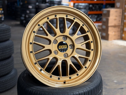 NEW 18X8 ET42 AOW LM Flow Formed Rim (4 Wheel) Light Gold 5X112