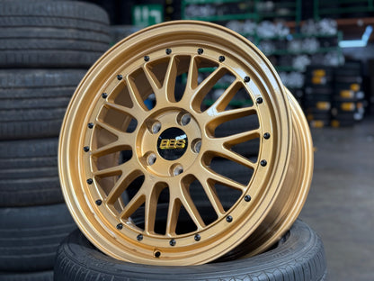 NEW 18X8 ET42 AOW LM Flow Formed Rim (4 Wheel) Light Gold 5X112
