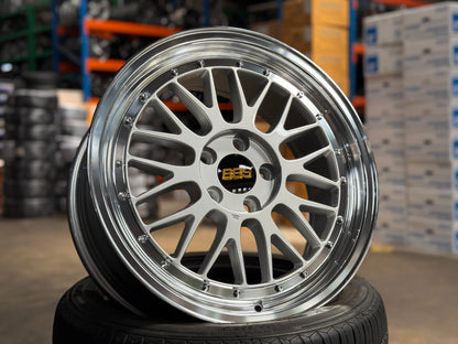 NEW 18X8 ET42 AOW LM Flow Formed Rim (4 Wheel) Silver Polished Lip 5X112