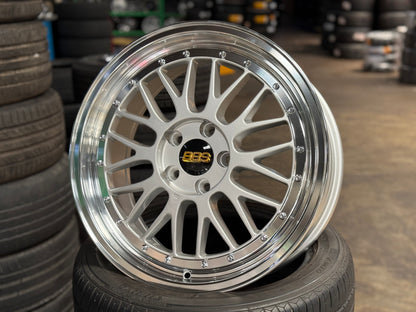 NEW 18X8 ET42 AOW LM Flow Formed Rim (4 Wheel) Silver Polished Lip 5X112