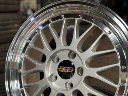 NEW 18X8 ET42 AOW LM Flow Formed Rim (4 Wheel) Silver Polished Lip 5X112