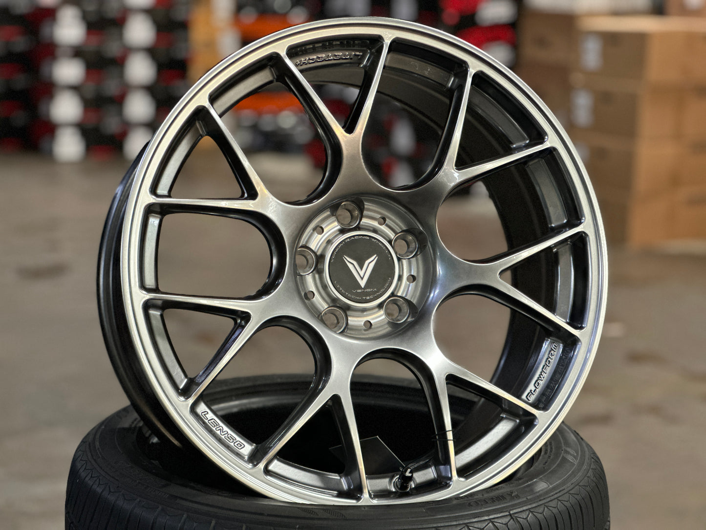 New 18x8.5 ET35 Lenso Eurospeed Rim (4 wheel) Hyperblack 5x114.3