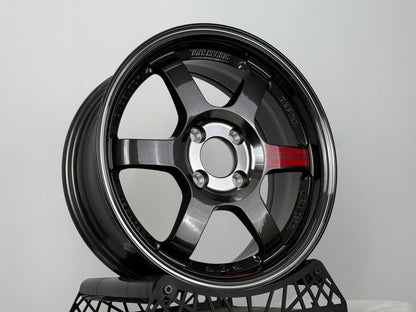 New 15X6.5 ET38 AOW TE37 Saga SL Rim (4 wheel) Dark Grey 4X100