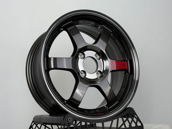 New 15X6.5 ET38 AOW TE37 Saga SL Rim (4 wheel) Dark Grey 4X100