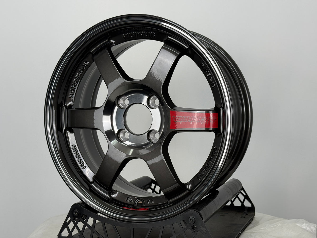 New 15X6.5 ET38 AOW TE37 Saga SL Rim (4 wheel) Dark Grey 4X100