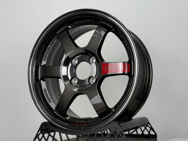 New 15X6.5 ET38 AOW TE37 Saga SL Rim (4 wheel) Dark Grey 4X100