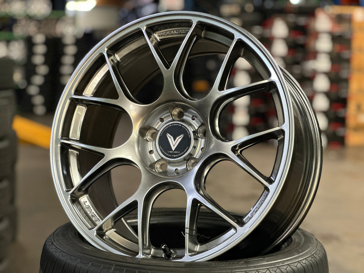 New 18x8.5 ET35 Lenso Eurospeed Rim (4 wheel) Hyperblack 5x114.3
