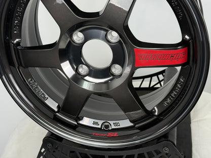 New 15X6.5 ET38 AOW TE37 Saga SL Rim (4 wheel) Dark Grey 4X100