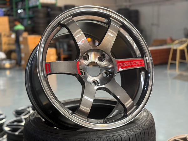 New 18x9.5 ET38 Rays TE37 SAGA SL (4 wheel) 5x120 Press Graphite