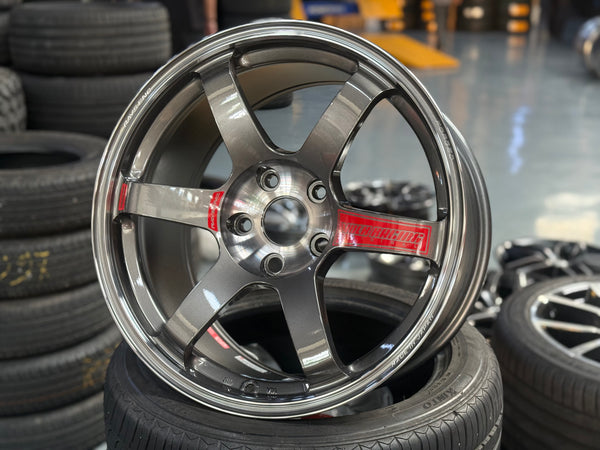 New 18x9.5 ET38 Rays TE37 SAGA SL (4 wheel) 5x120 Press Graphite
