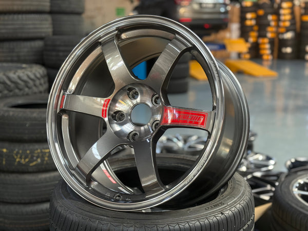 New 18x9.5 ET38 Rays TE37 SAGA SL (4 wheel) 5x120 Press Graphite