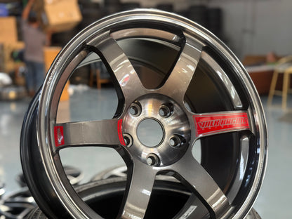 New 18x9.5 ET38 Rays TE37 SAGA SL (4 wheel) 5x120 Press Graphite