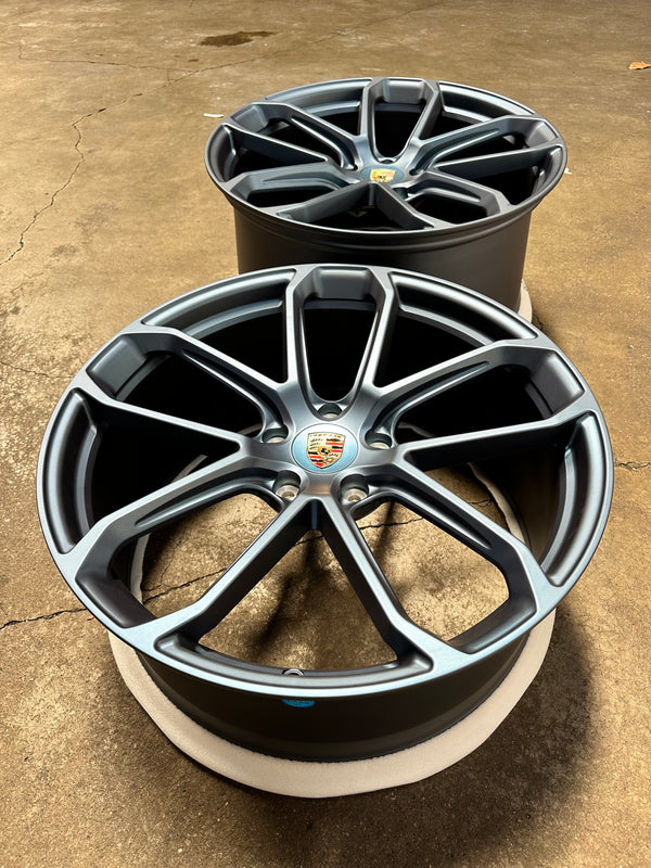 New 22x10 ET48 22x11.5 ET61 Overdrive Forged Porsche Cayenne GTS Matte BLUE 5x130 (4 wheels)