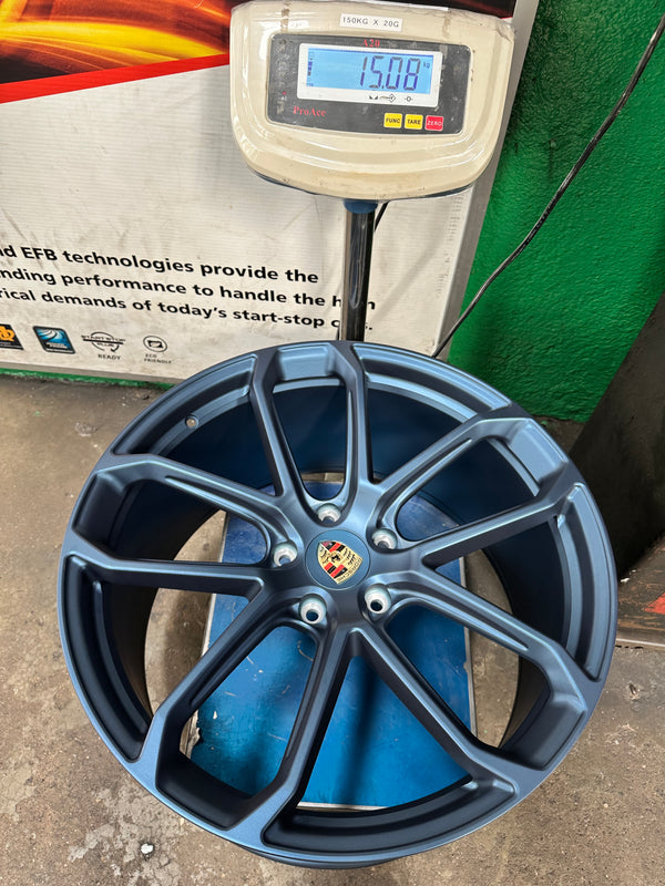 New 22x10 ET48 22x11.5 ET61 Overdrive Forged Porsche Cayenne GTS Matte BLUE 5x130 (4 wheels)