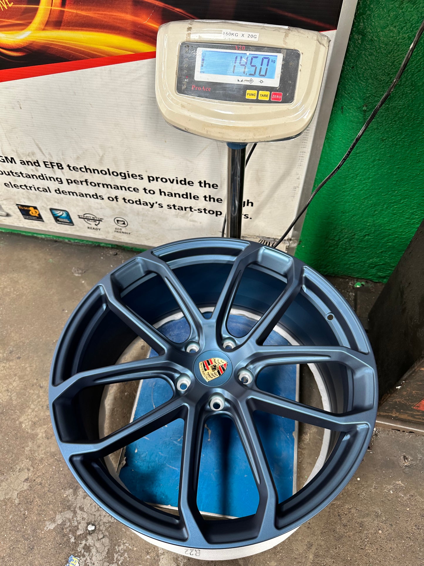 New 22x10 ET48 22x11.5 ET61 Overdrive Forged Porsche Cayenne GTS Matte BLUE 5x130 (4 wheels)