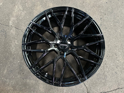 New 20x8.5 ET30 20x10 ET38 Varro VD06X (4 wheel) 5x112 Gloss Black