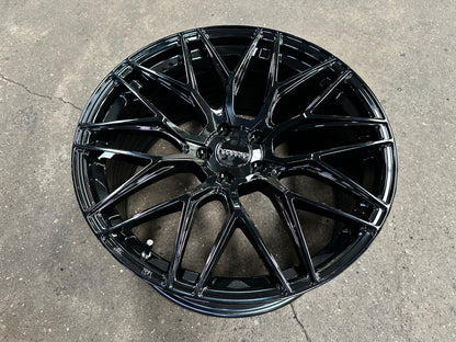 New 20x8.5 ET30 20x10 ET38 Varro VD06X (4 wheel) 5x112 Gloss Black