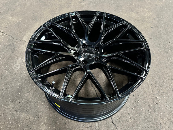 New 20x8.5 ET30 20x10 ET38 Varro VD06X (4 wheel) 5x112 Gloss Black