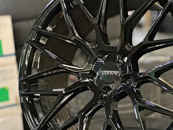 New 20x8.5 ET30 20x10 ET38 Varro VD06X (4 wheel) 5x112 Gloss Black