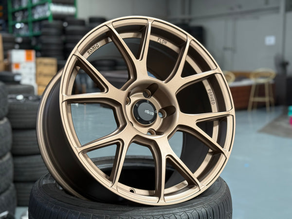 New 18x8.5 ET35 18x9.5 ET35 Konig Ampliform (4 wheels) Matte Bronze 5X120