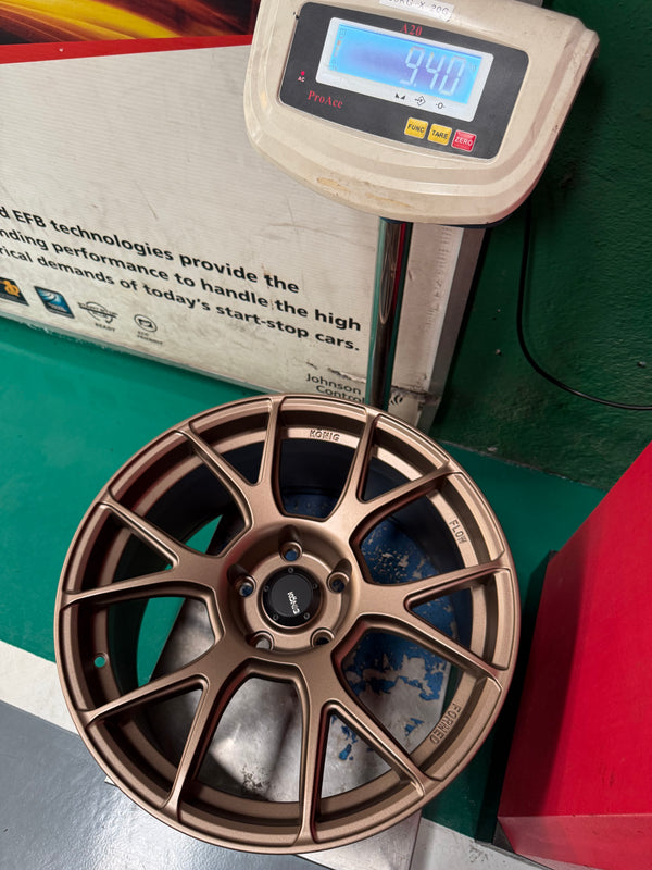 New 18x8.5 ET35 18x9.5 ET35 Konig Ampliform (4 wheels) Matte Bronze 5X120