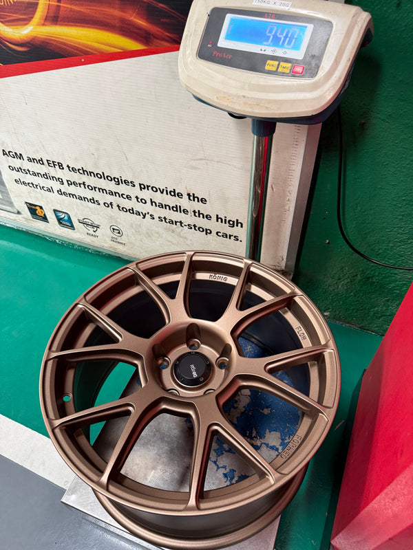 New 18x8.5 ET35 18x9.5 ET35 Konig Ampliform (4 wheels) Matte Bronze 5X120