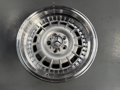 New 17x8 ET30 17x9 ET30 Mercedes Barock 2 Piece Style 5x112 Silver Rim