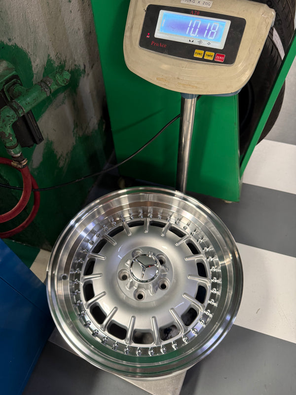 New 17x8 ET30 17x9 ET30 Mercedes Barock 2 Piece Style 5x112 Silver Rim