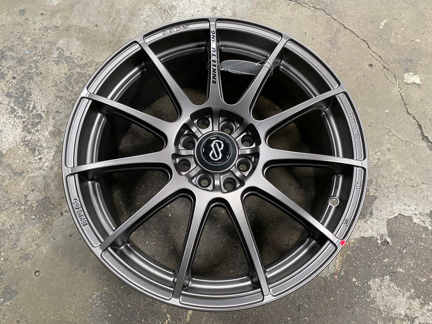 New 17X7 ET40 Enkei Tuning SC22 Rim (4 Wheel) Dark Gunmetal 4X114.3