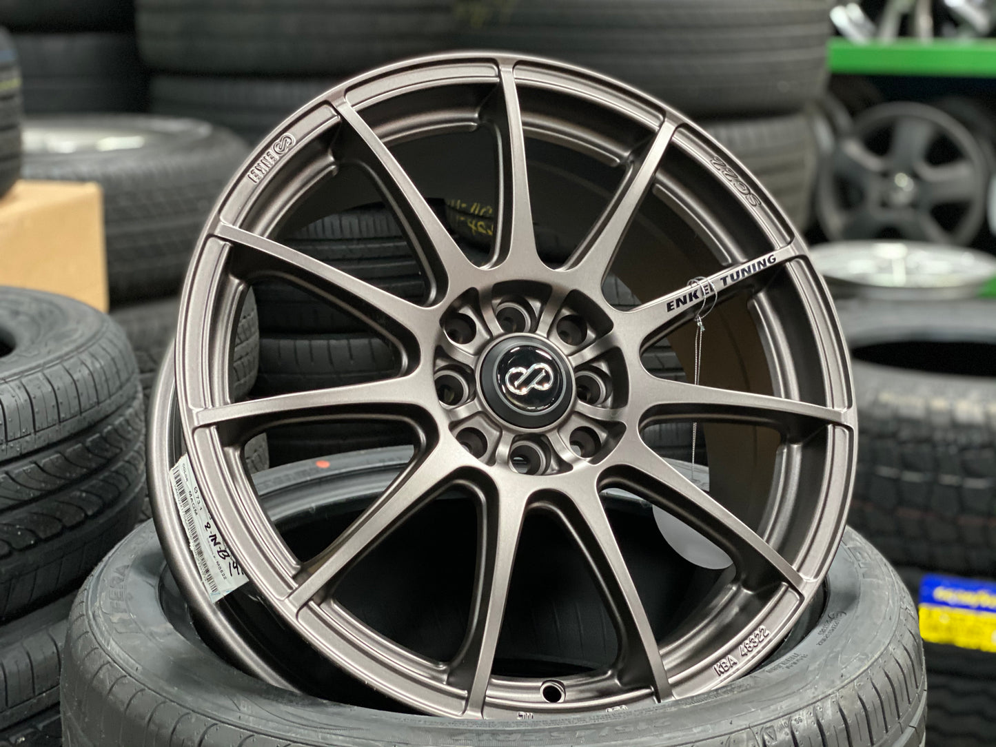 New 17X7 ET40 Enkei Tuning SC22 Rim (4 Wheel) Dark Gunmetal 4X100