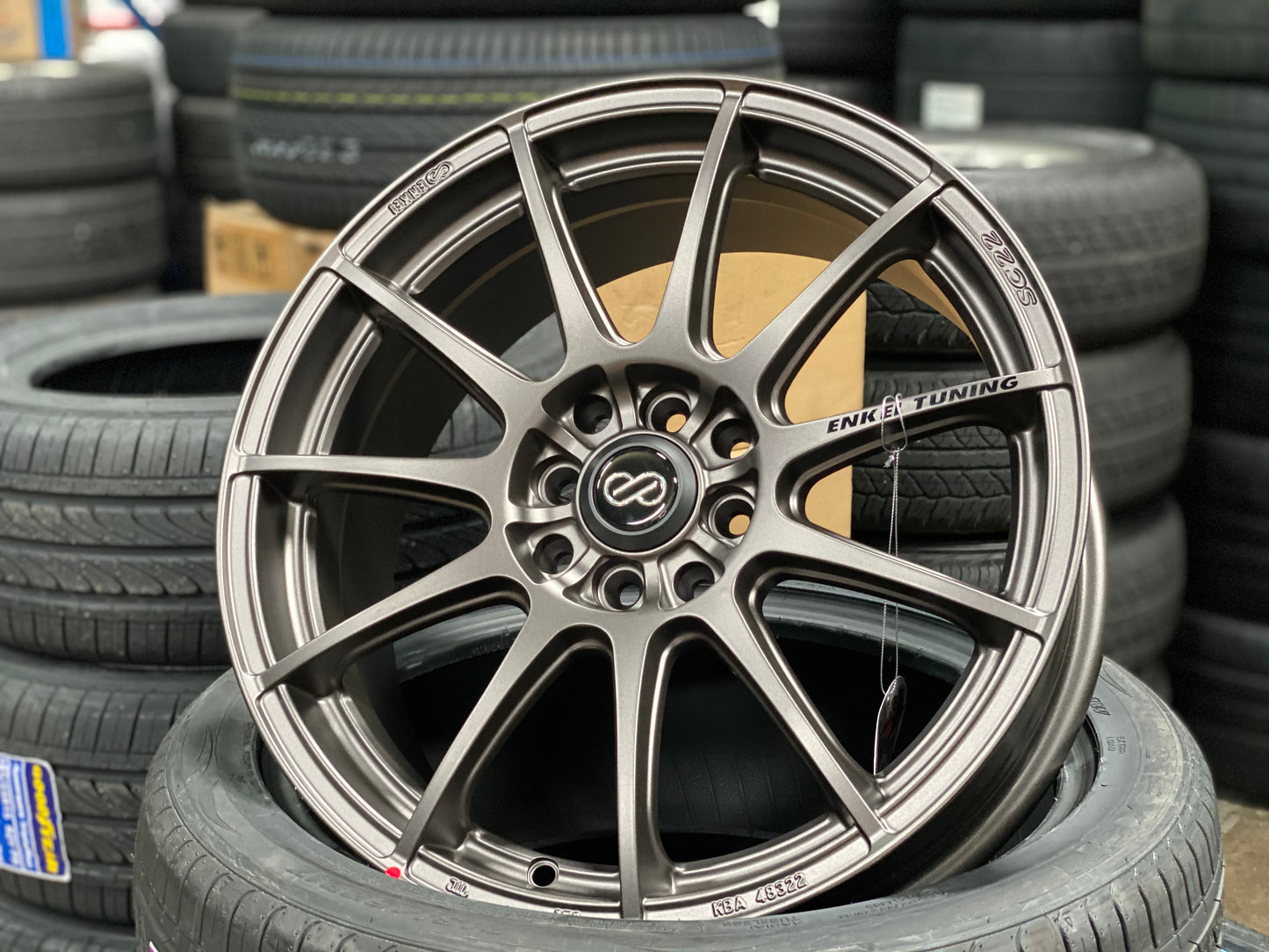 New 17X7 ET40 Enkei Tuning SC22 Rim (4 Wheel) Dark Gunmetal 4X114.3