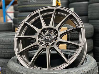 New 17X7 ET40 Enkei Tuning SC22 Rim (4 Wheel) Dark Gunmetal 4X114.3